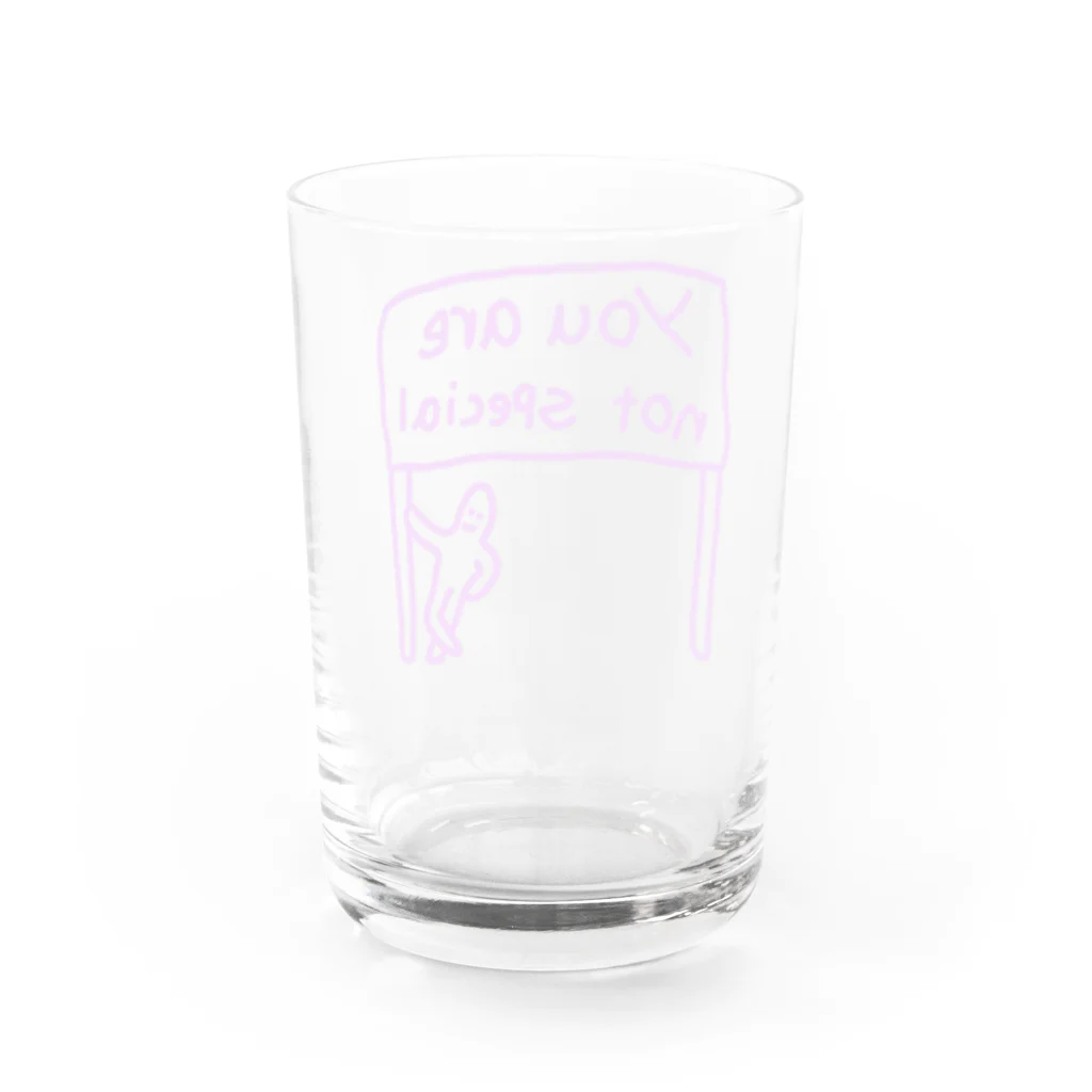 Monniecantcriedのyou are not special  Water Glass :back