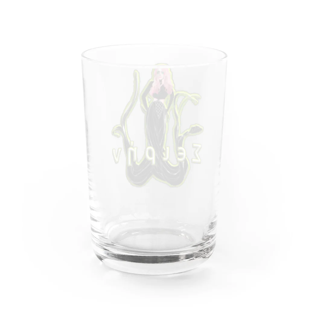 PALA's SHOP　cool、シュール、古風、和風、の双尾の人魚ー twin-tailed mermaid Water Glass :back