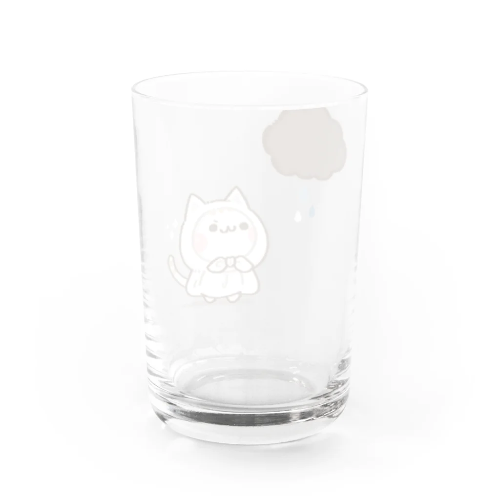 DECORの気づかいのできるネコ　てるてる坊主ver. Water Glass :back