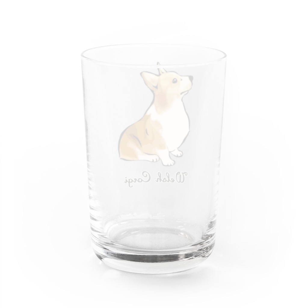 犬グッズの店しえるぶるーのコーギー　～犬種シリーズ～ Water Glass :back