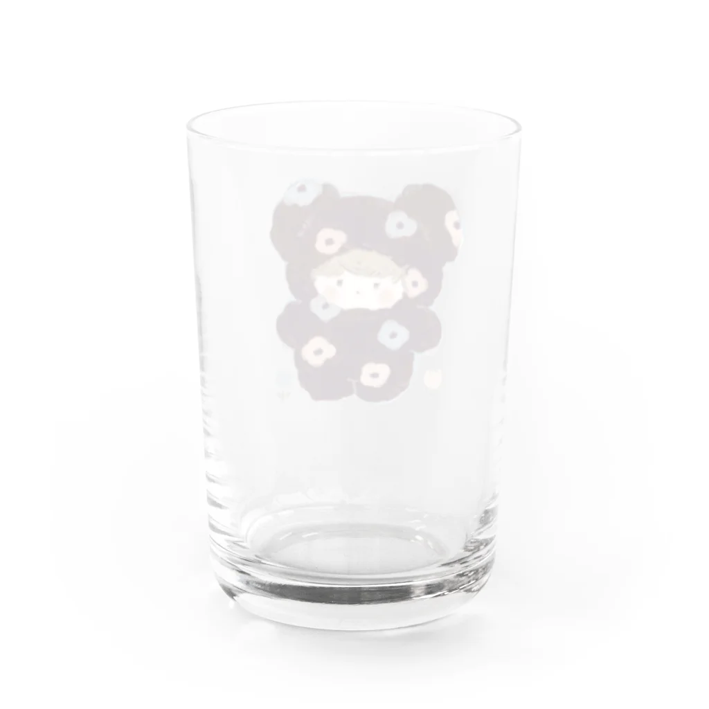 asami_sanの花がらのもこもこ Water Glass :back