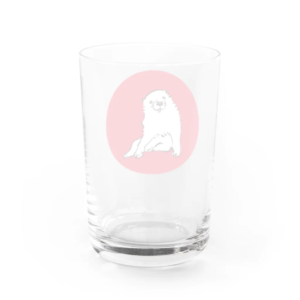 ふくふく商店の長沢芦雪の「あの犬」※日の丸バージョン Water Glass :back