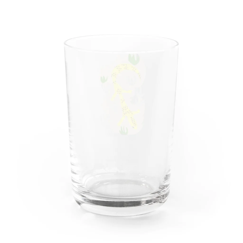 magasin de chaosのヒョウモントカゲモドキくんと草 Water Glass :back