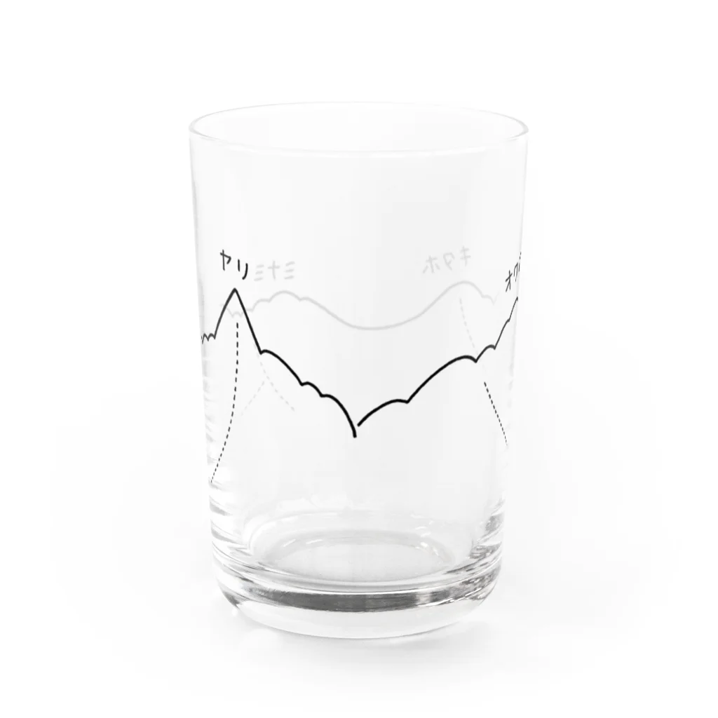 まつのき商店のゆるい槍穂高 Water Glass :back