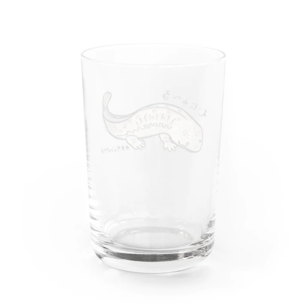 ロケットユカリショップのオオサンショウウオ Water Glass :back