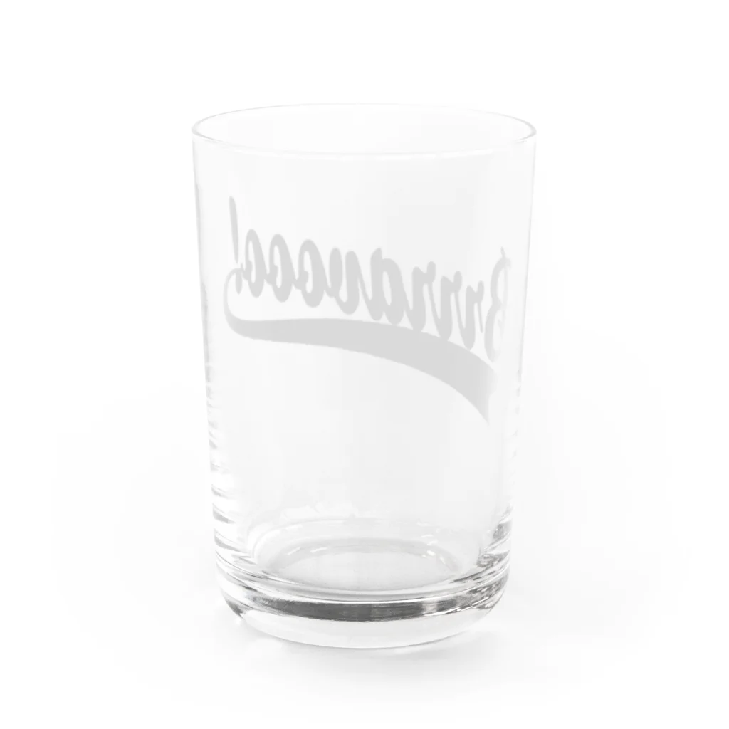 Brrravooo! SucculentsWorksCraftのBrrravooo!オリジナルロゴグラス Water Glass :back