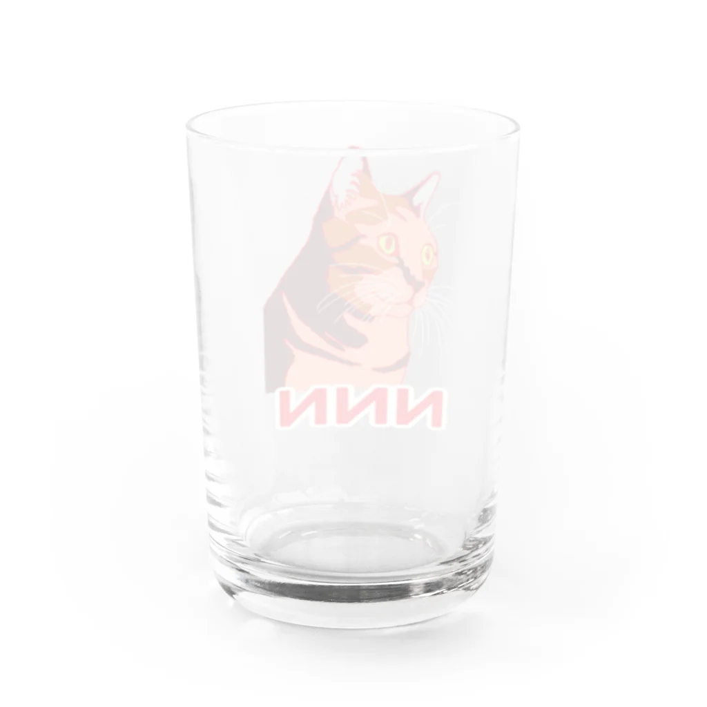 9livesworkのうちのメス猫 Water Glass :back