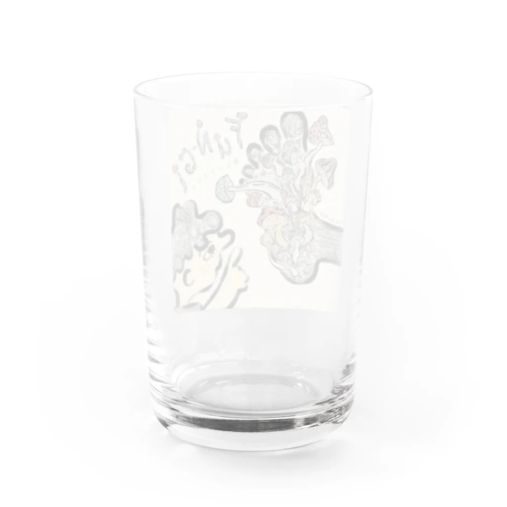 Once in a Kiwi Blue MoonのFun-gi (楽しいシイタケ) Water Glass :back