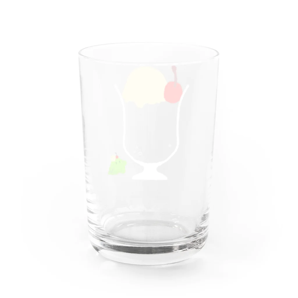 バケメシ屋のなんでもクリームソーダに変えるメロソちゃん Water Glass :back