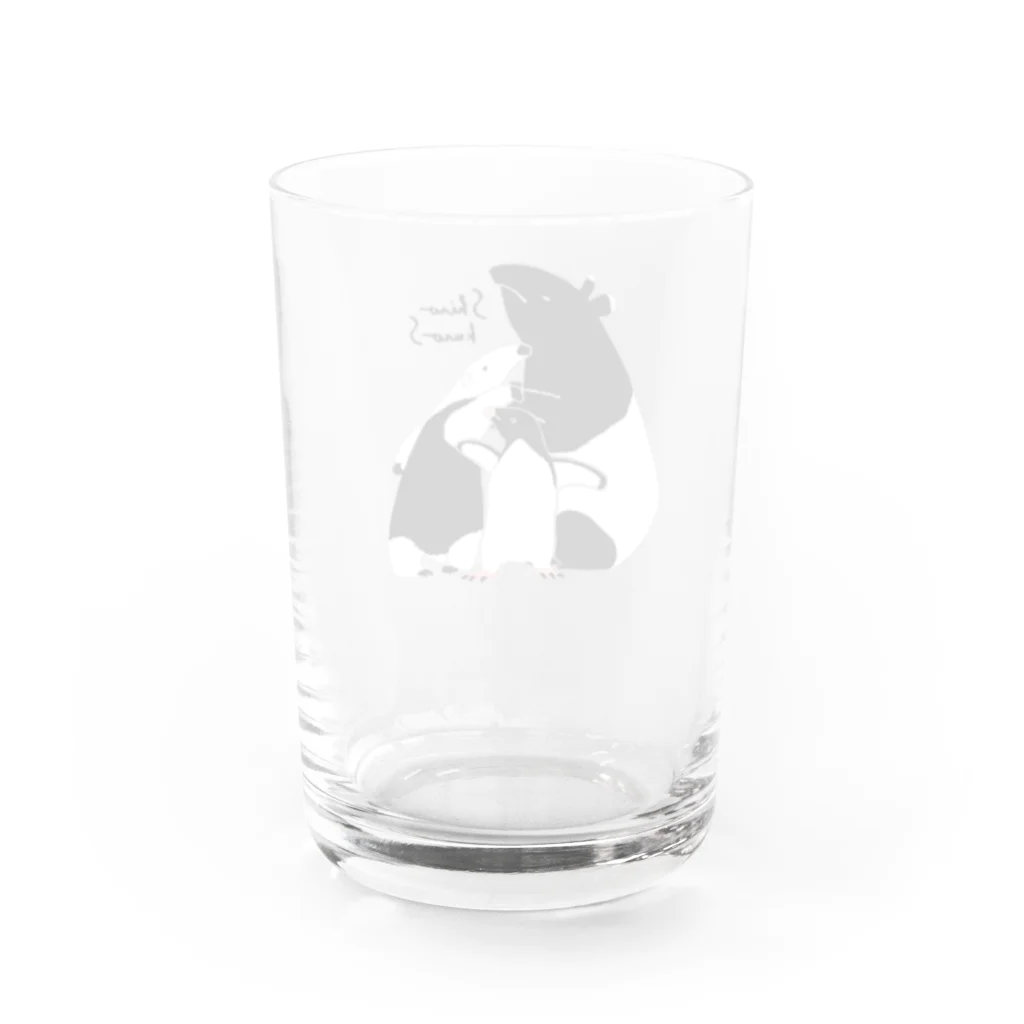 It is Tomfy here.のしろくろズ Water Glass :back