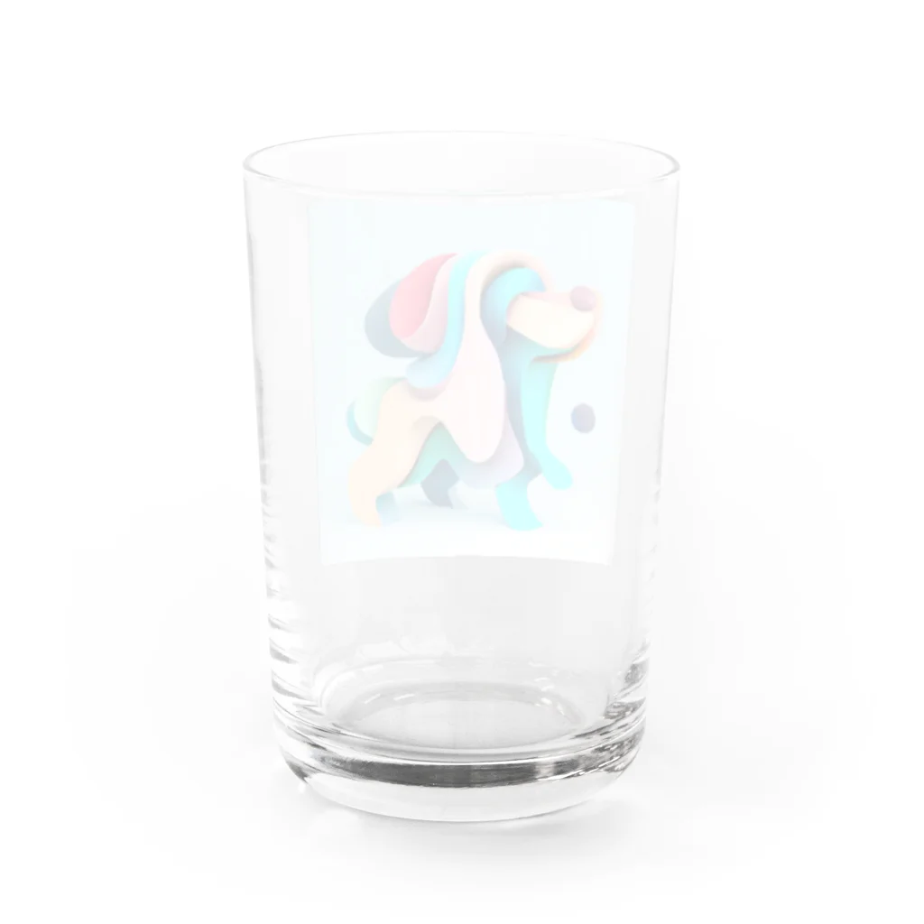 sweetsmailstudioの創造模型　わんちゃん Water Glass :back