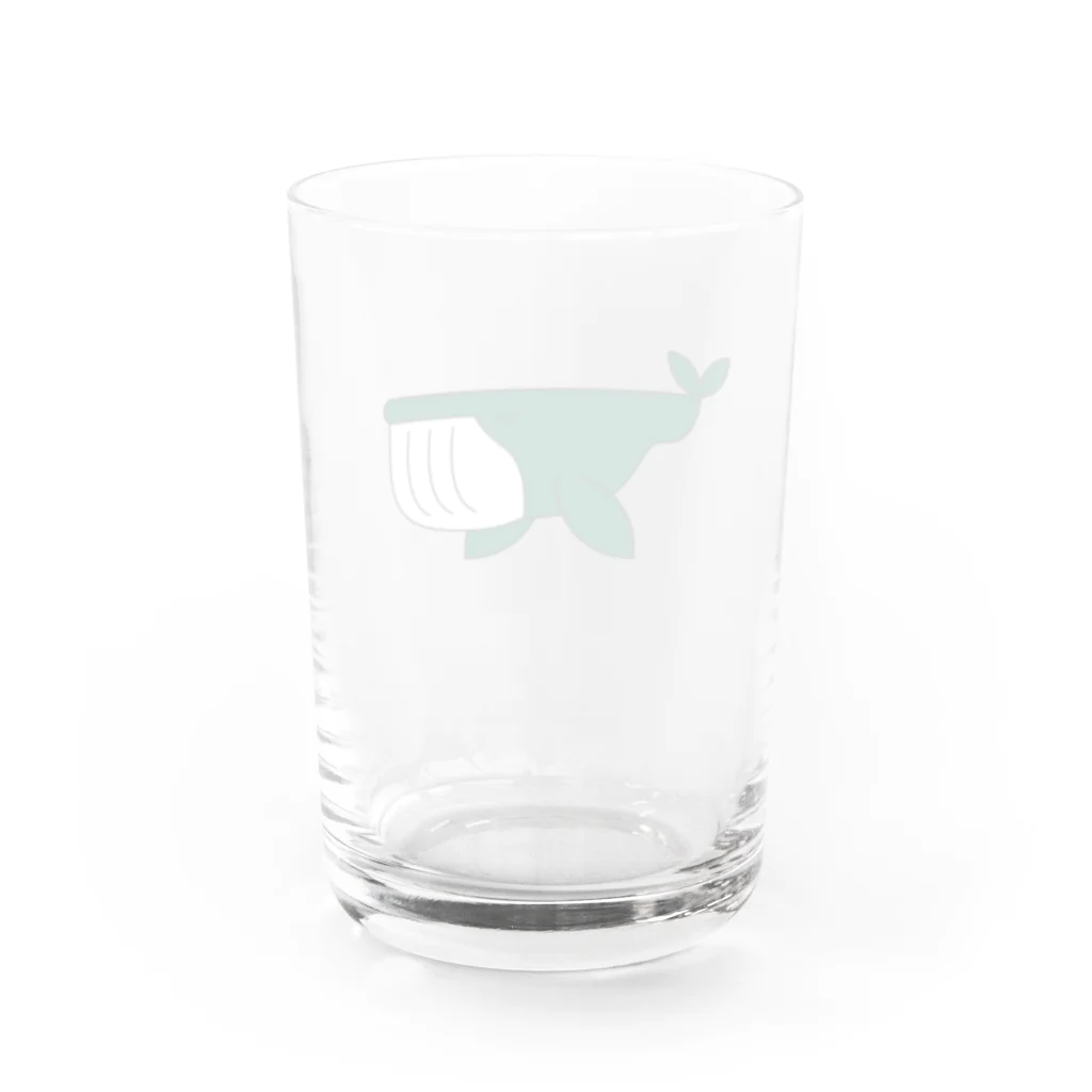 くすのき もんのおだやかなクジラ Water Glass :back