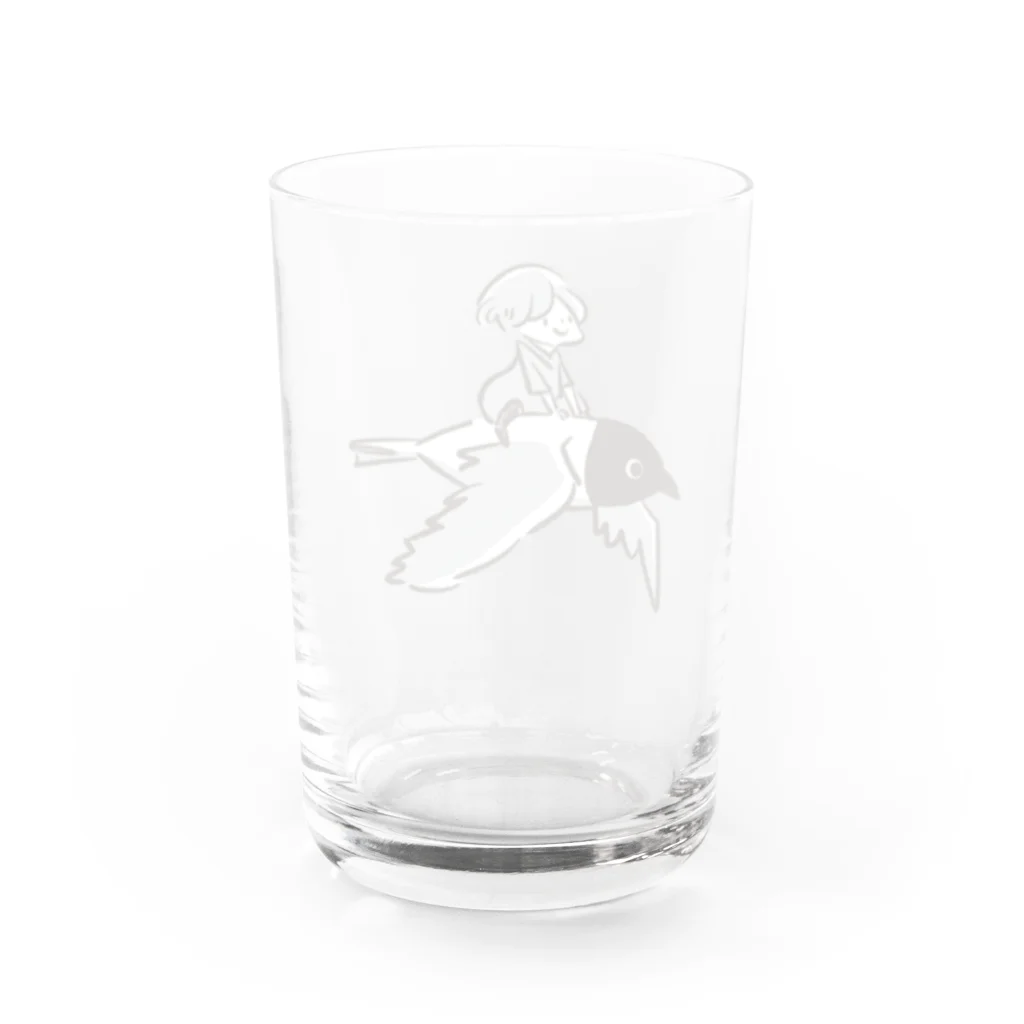 kotkotriのズグロカモメにのって Water Glass :back