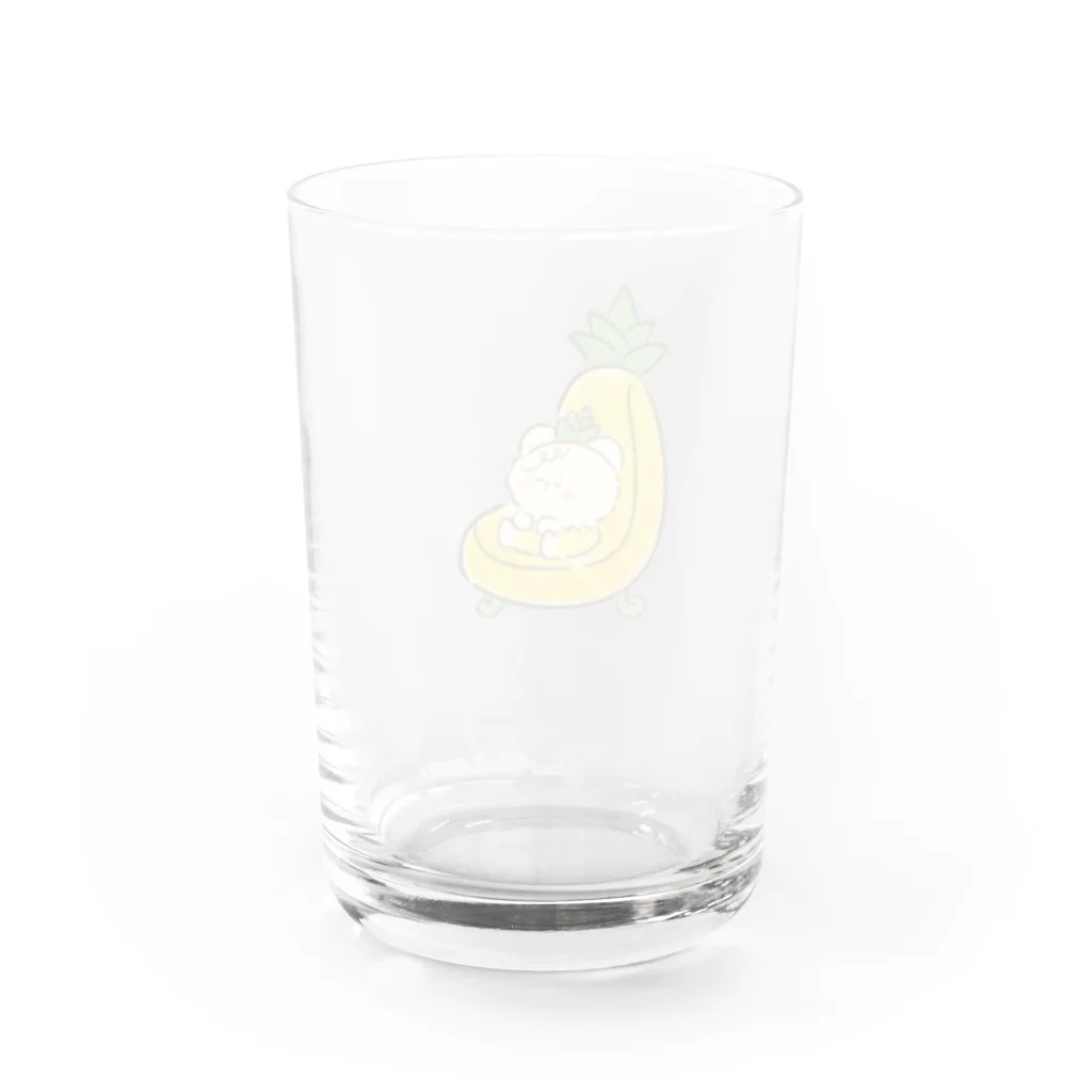 fruitsidestoryのパイナップルチェアでおやすみ Water Glass :back