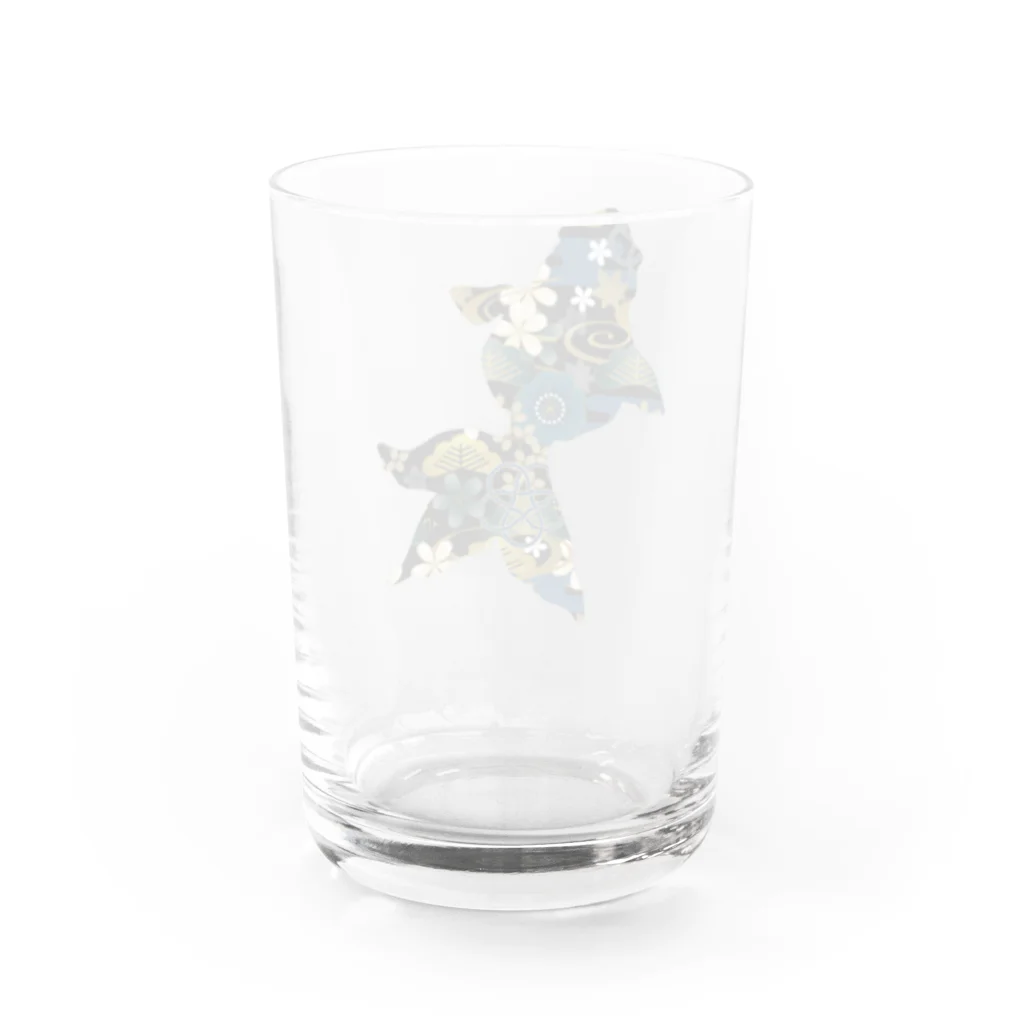 misumisuの和柄・金魚（青） Water Glass :back