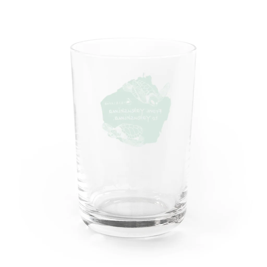 umigamekanのNPO法人 屋久島うみがめ館応援グッズ Water Glass :back