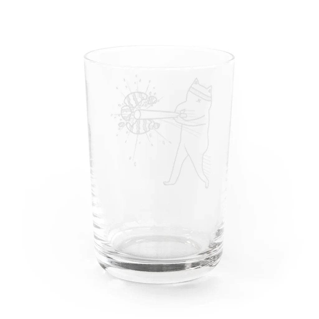 ヒロシオーバーダイブのフルスイングすいか割 Water Glass :back