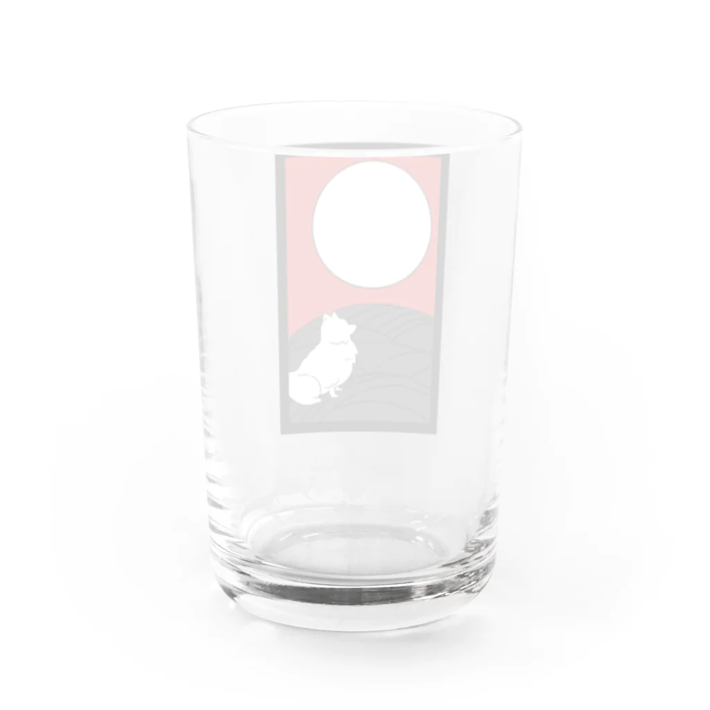 大日本尖犬主義の月に尖犬--尖犬花札-- Water Glass :back