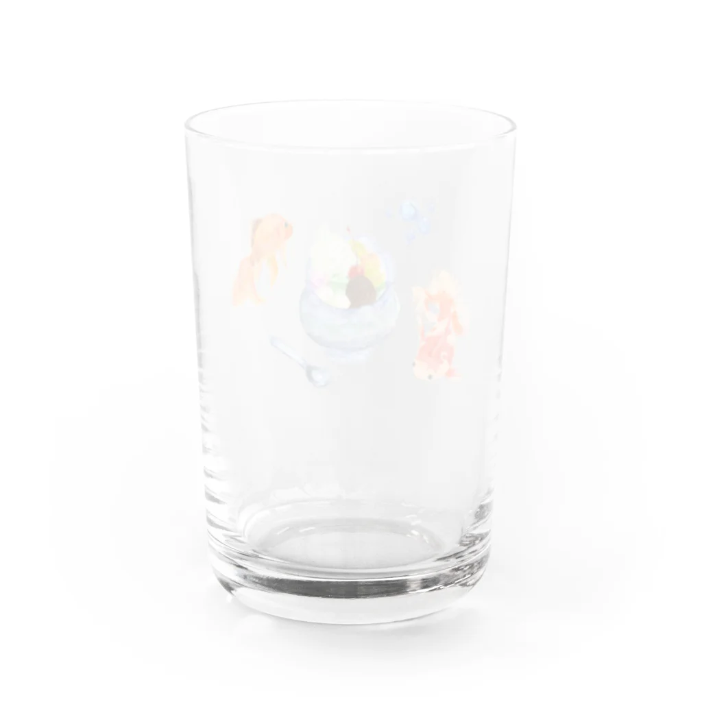 creative777の金魚とあんみつ Water Glass :back