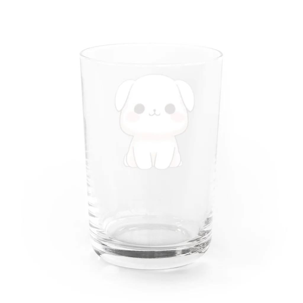 ほっこりデザインスタジオのほっこりわんちゃん Water Glass :back