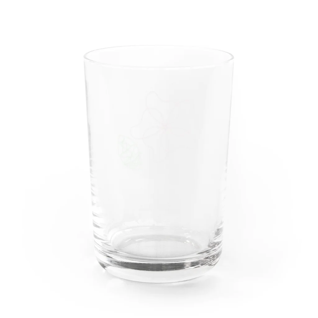 Glass Gardenの赤い梅 Water Glass :back