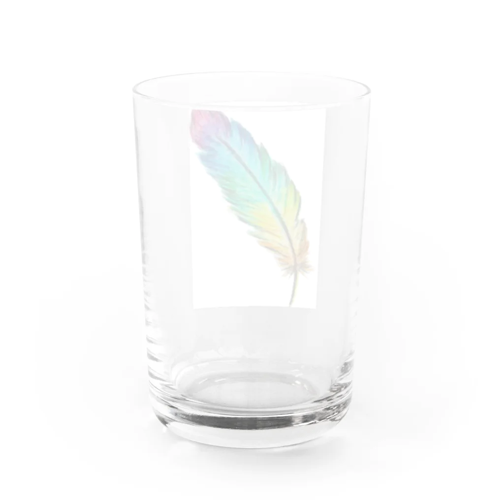 suuのカラフル羽 Water Glass :back