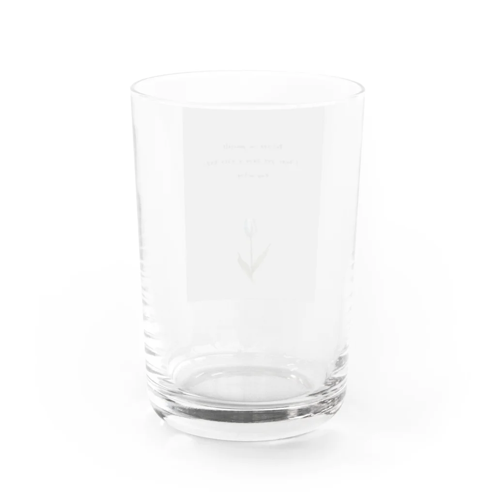 rilybiiのTULIP, white gray blue . Water Glass :back