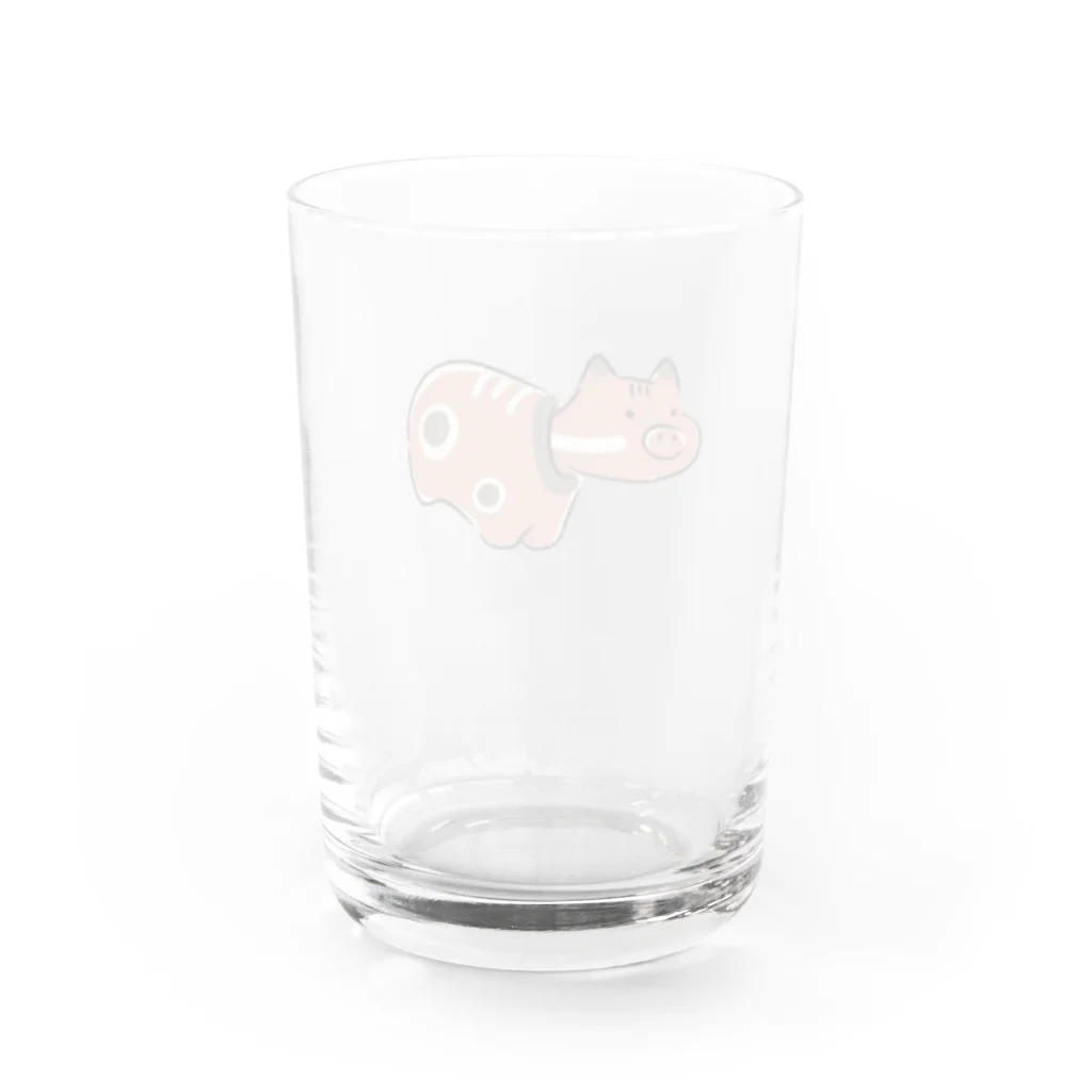 もな / monaのゆる赤べこ Water Glass :back