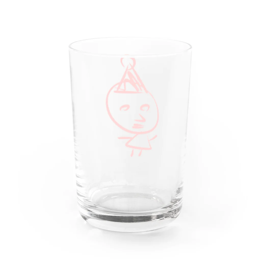 たこやきちゃんの帽子かぶった人 Water Glass :back