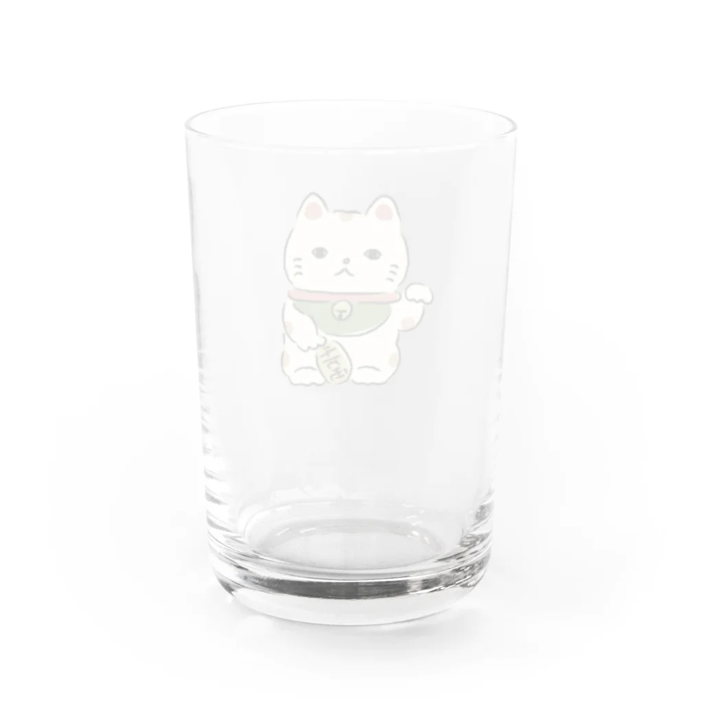 もな / monaのゆる招き猫 Water Glass :back