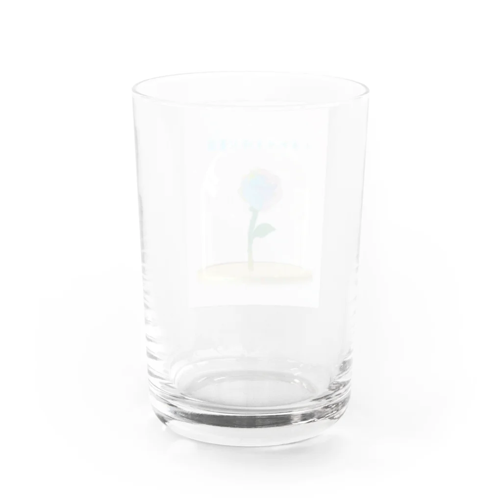 HI-KUN ART MUSEUM　　　　　　　　(ひーくんの美術館)のしあわせを呼ぶ薔薇 Water Glass :back