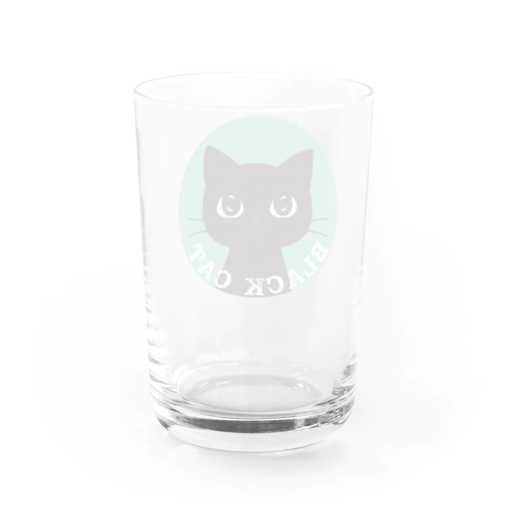 あずき缶のBLACK CAT Water Glass :back