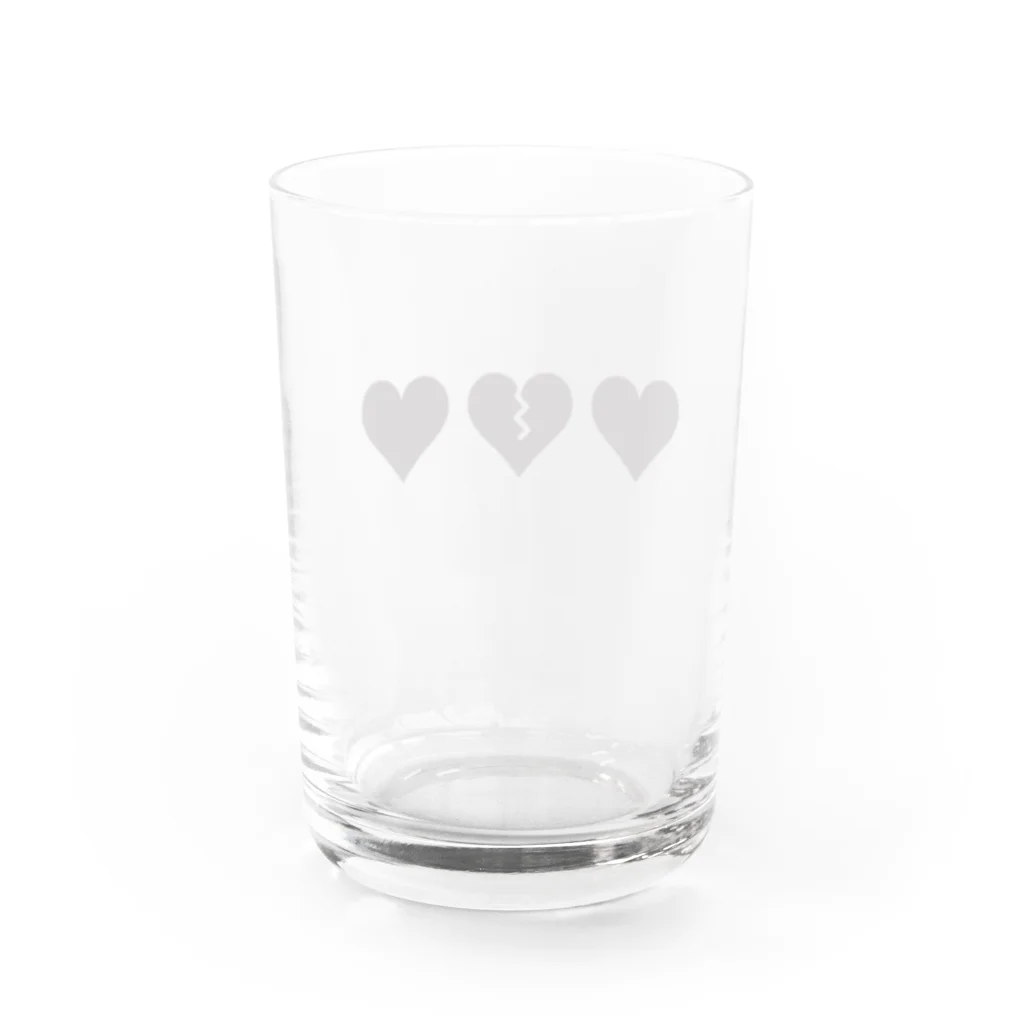 きょうもぜったいがんばらない。の闇に生まれし漆黒のハート！ Water Glass :back