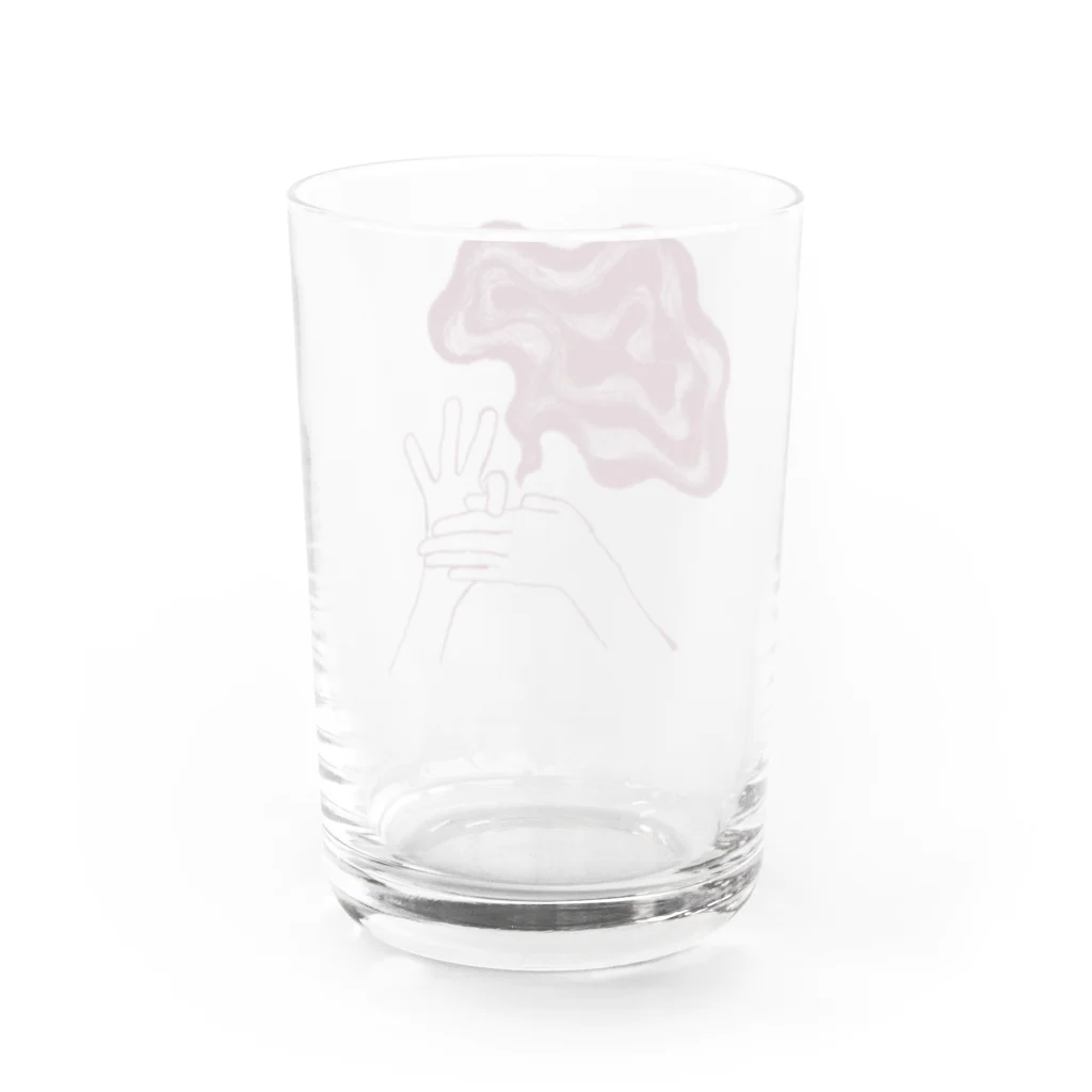 北風のゼリーのモヤるマジック（茶） Water Glass :back