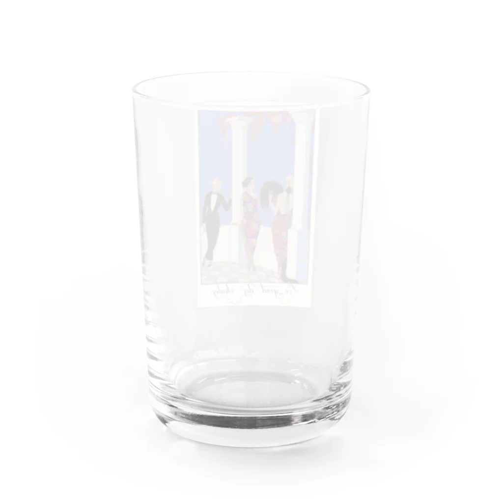 rosalinaのジョルジュ・バルビエ『ファルバラ・エ・ファンフルリュシュ』より《ショールの味わい》 Water Glass :back