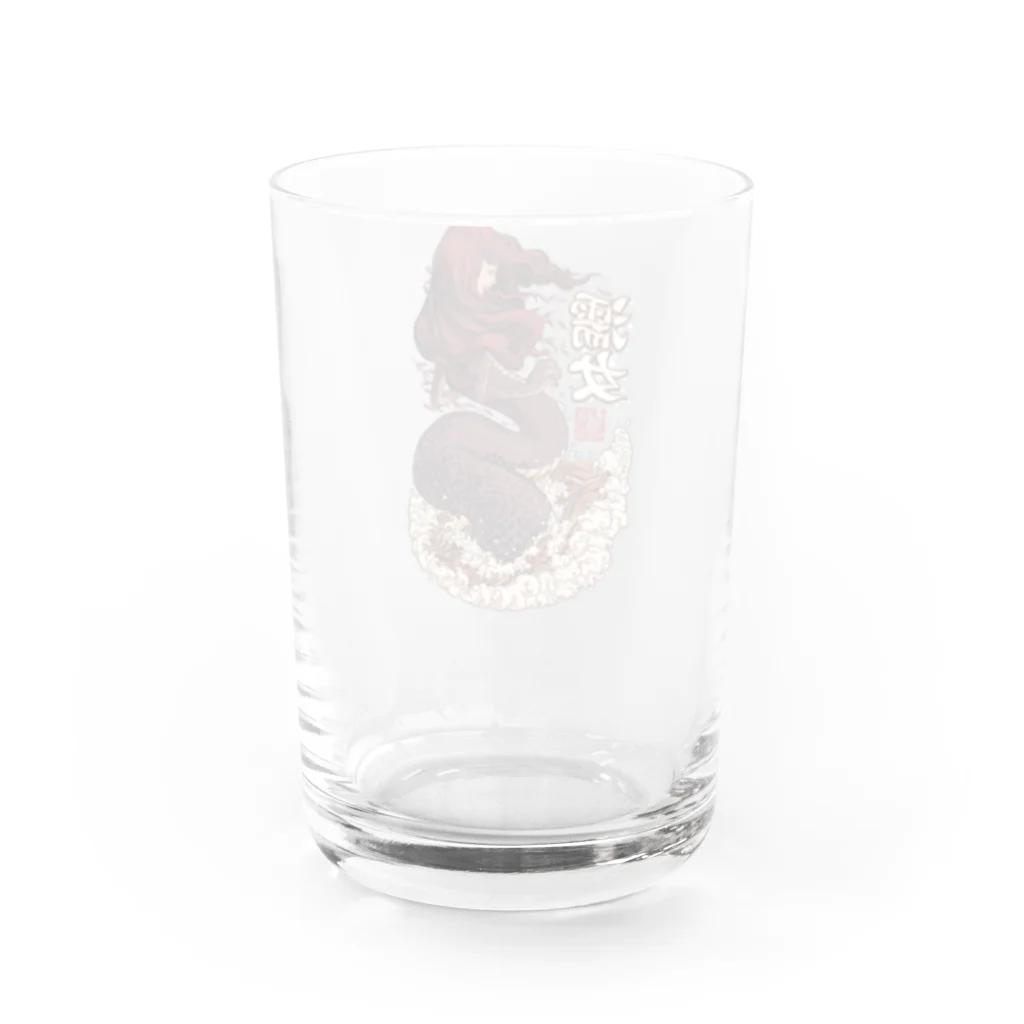 NAMI★HANA屋の日本の妖怪_濡れ女(ぬれおんな)小豆色 コップ類 Water Glass :back