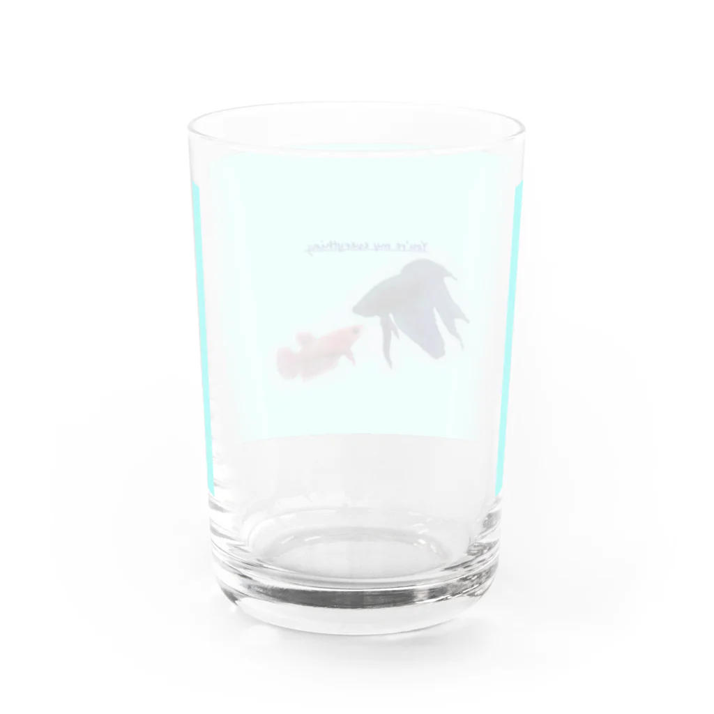 ♡BE HAPPY♡の恋する魚たち Water Glass :back