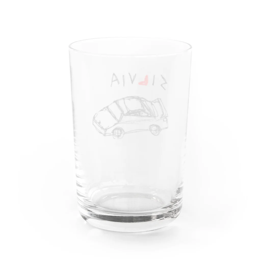 _msmsの黒線シルビア Water Glass :back