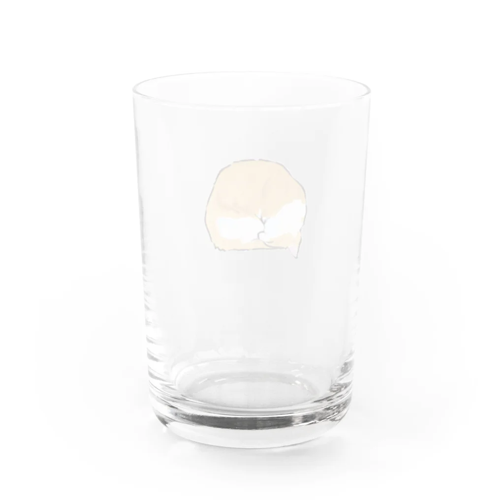 akimi-illustratorのラテちゃんグッズ Water Glass :back