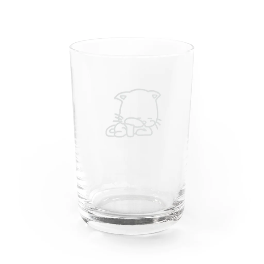 チャべショップのにゃあ　ポーズB Water Glass :back