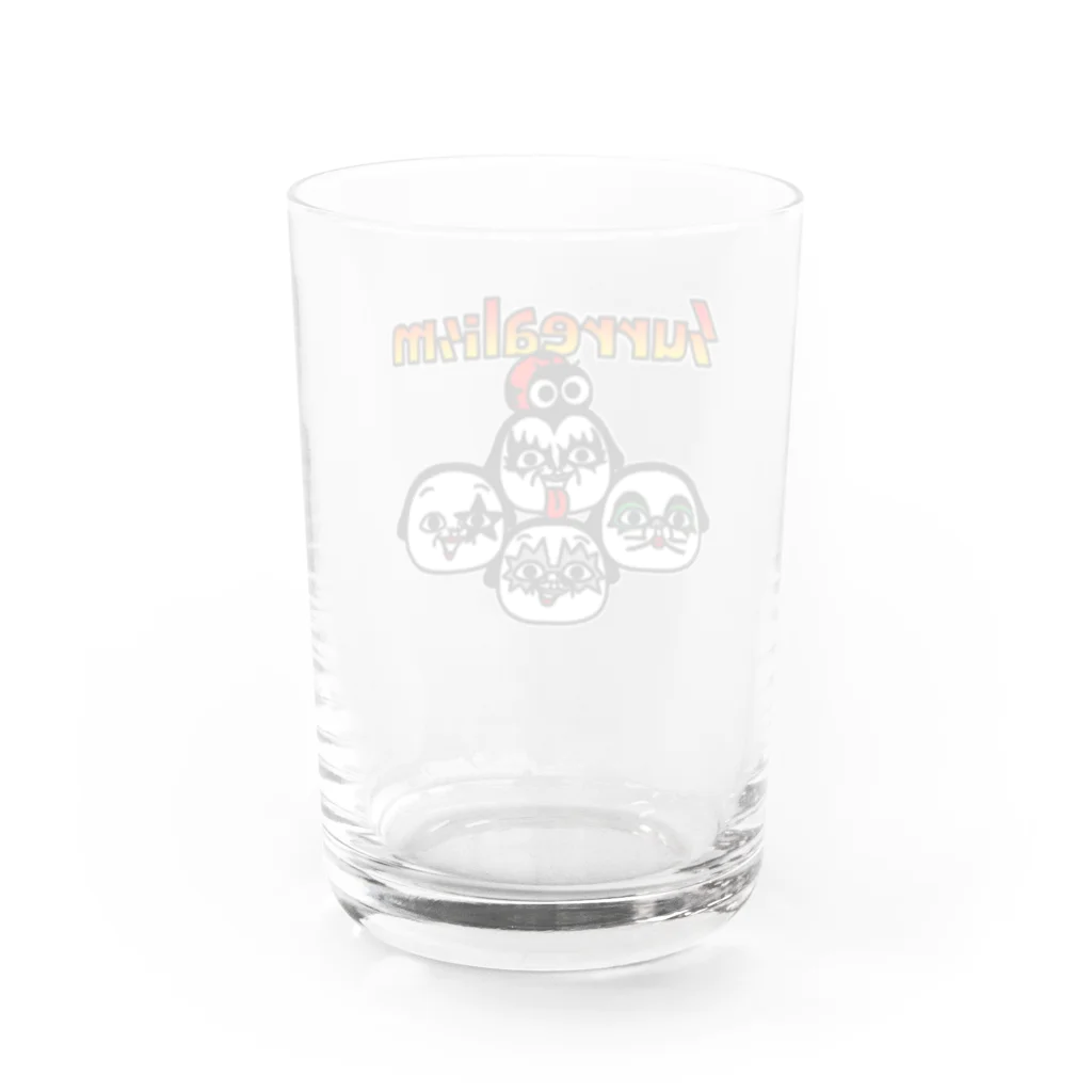 マルタのグッズのシュルレアリスム。Hard Rock Water Glass :back