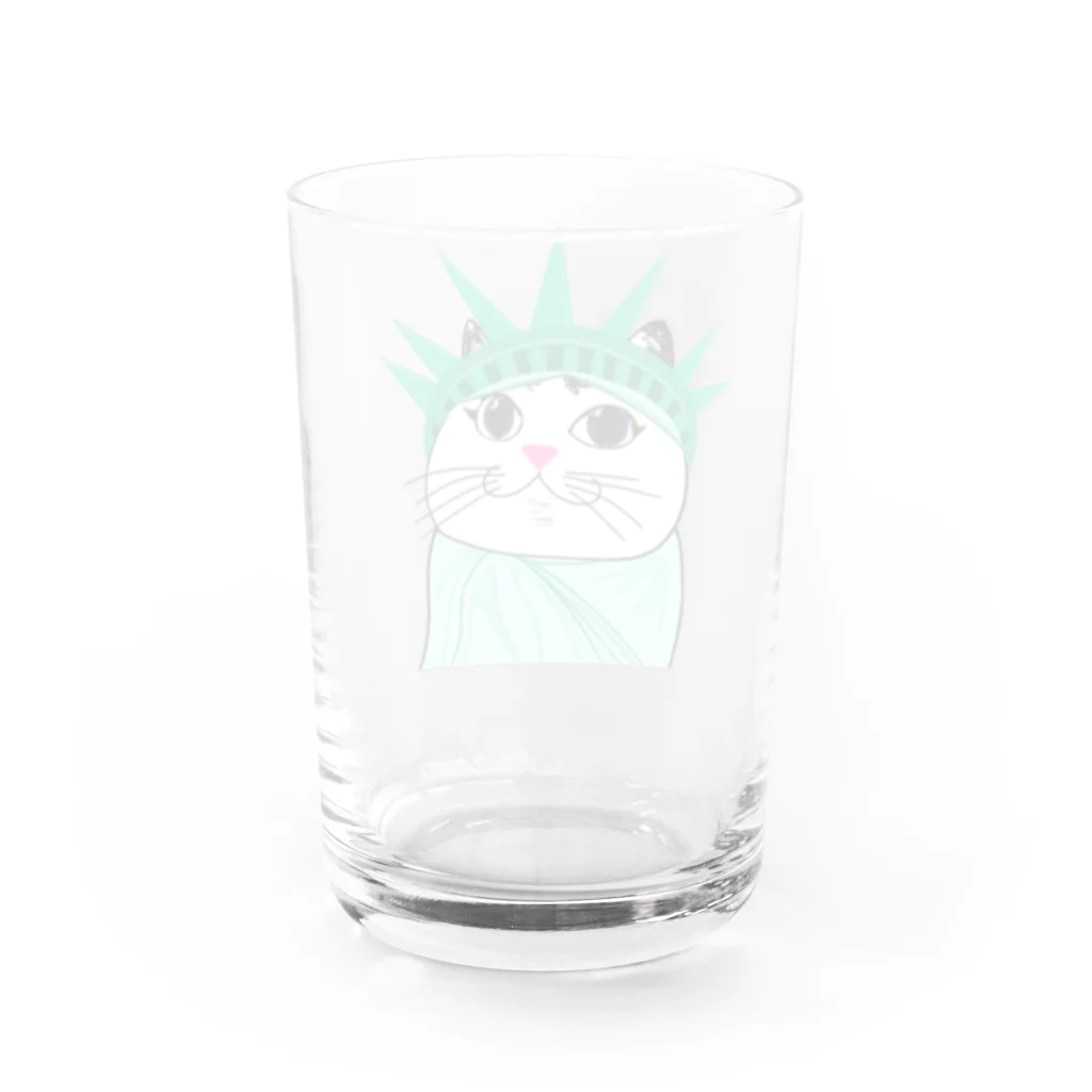 Lovecatfashionの自由のモチ猫ちゃん Water Glass :back