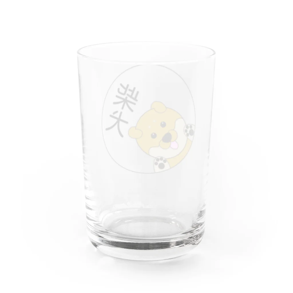 hiiragi_tatuneの柴犬くんマーク Water Glass :back