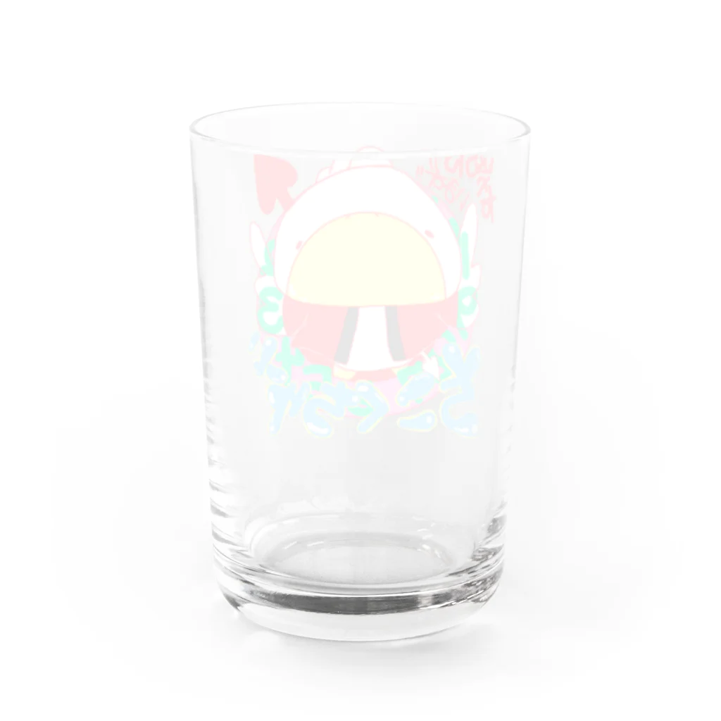 雑貨屋のオソラさんの鴨時計すがもん時間取締役 Water Glass :back