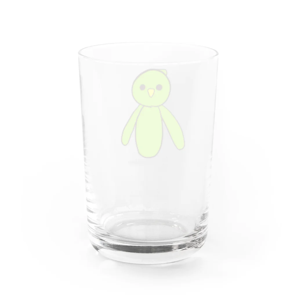 さいたぁマンワールドのピーちゃんかわいいイラスト Water Glass :back