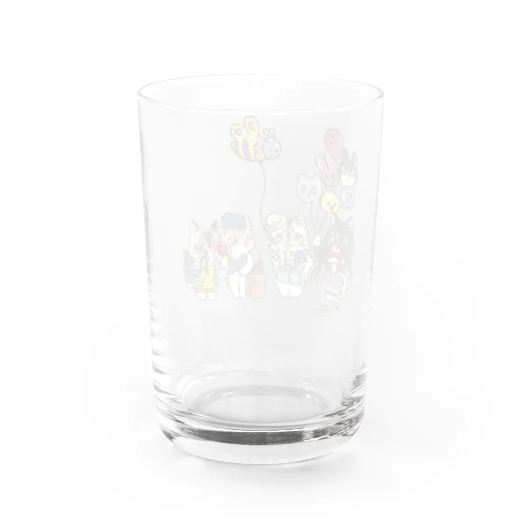 猫のきぬくんのお店のベーカリーこげまる社員旅行にゃ Water Glass :back