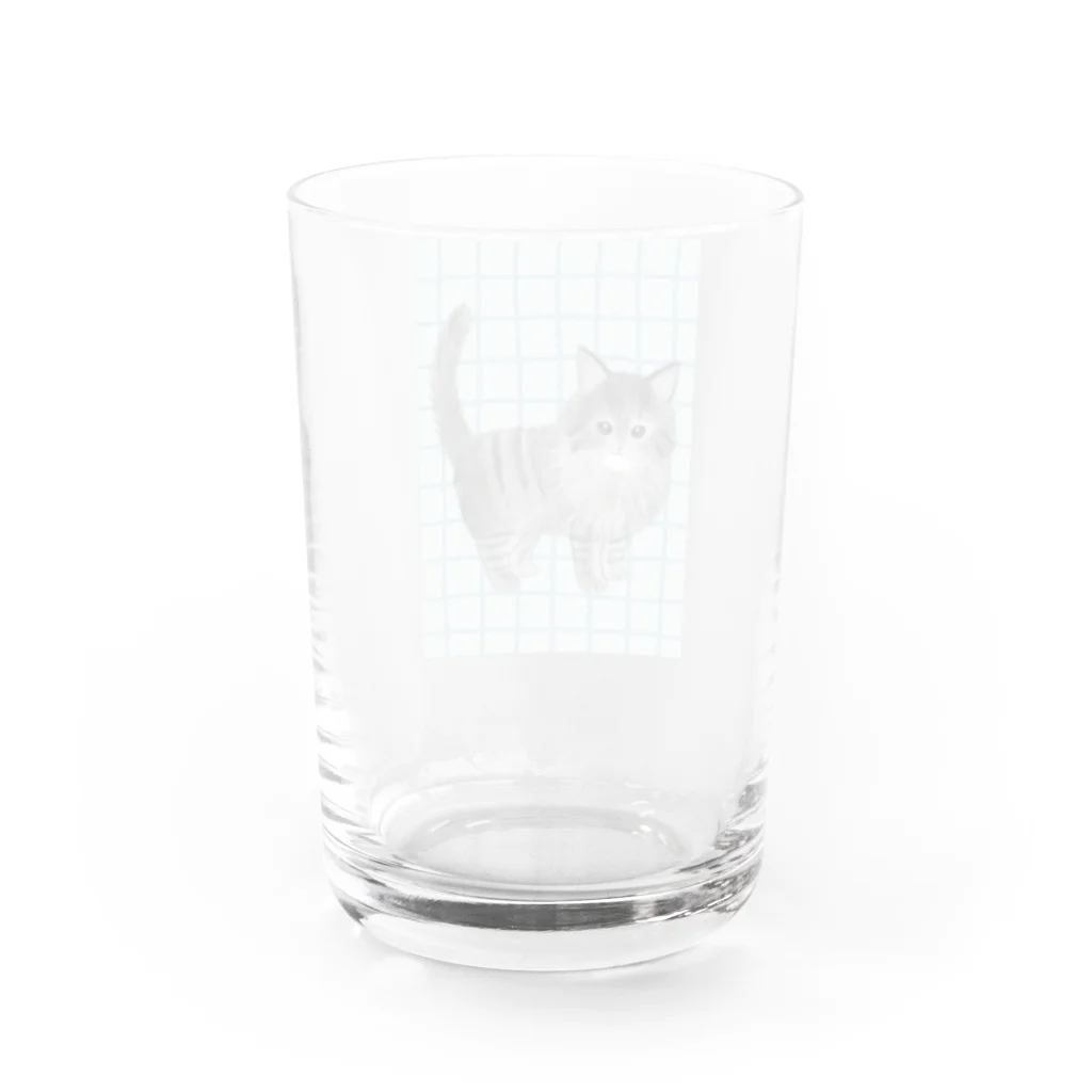 soraのノルウェージャンフォレストキャットのノエル Water Glass :back