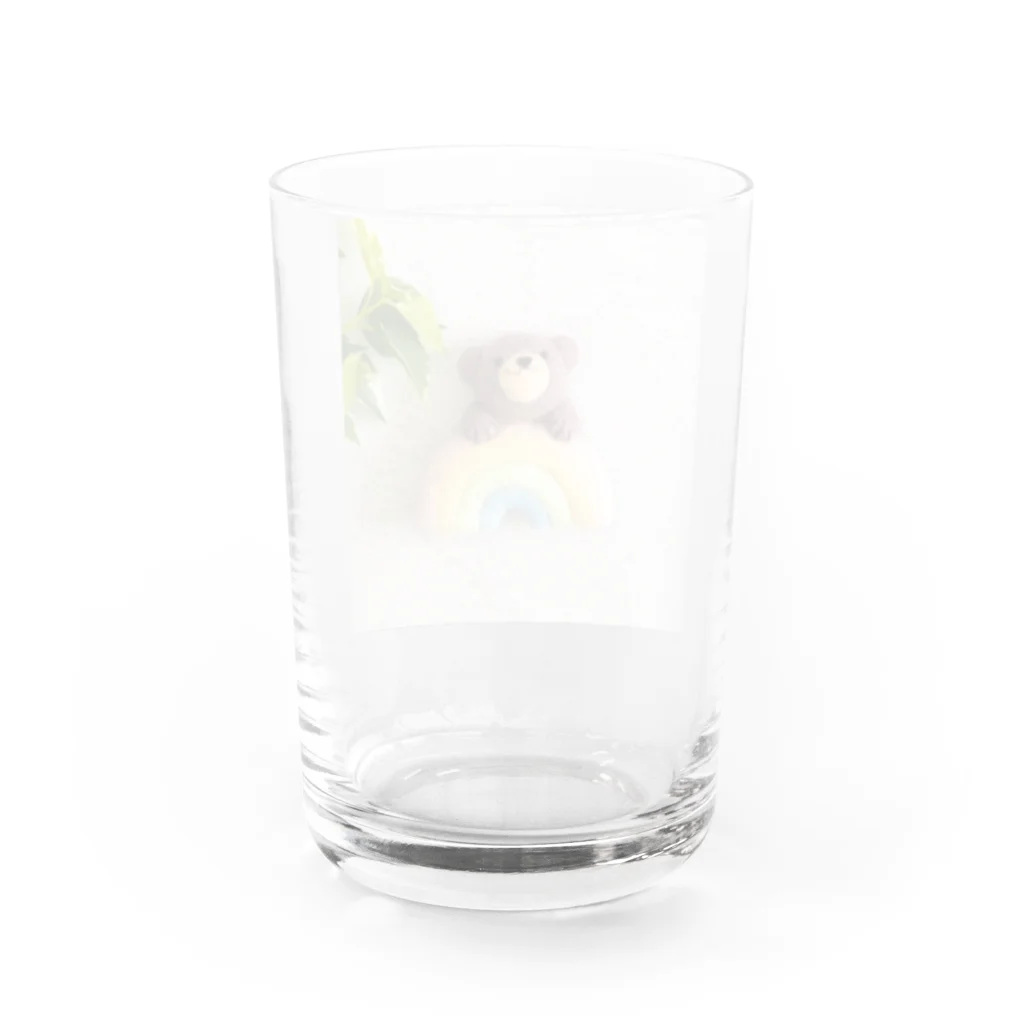 kumamia（くまみあ）のひょっこり！虹 Water Glass :back