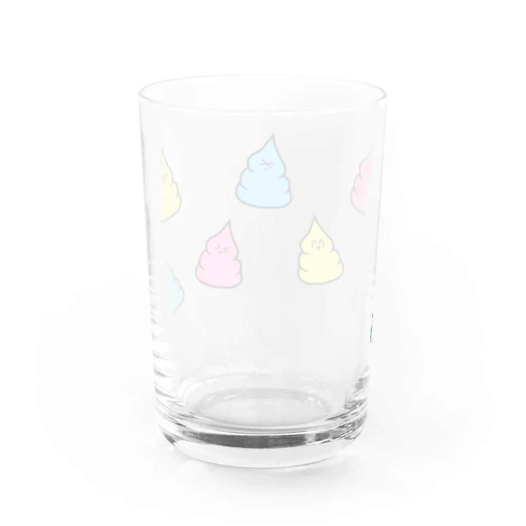 愛とうんちとサイダーとのうんこちゃんズ Water Glass :back