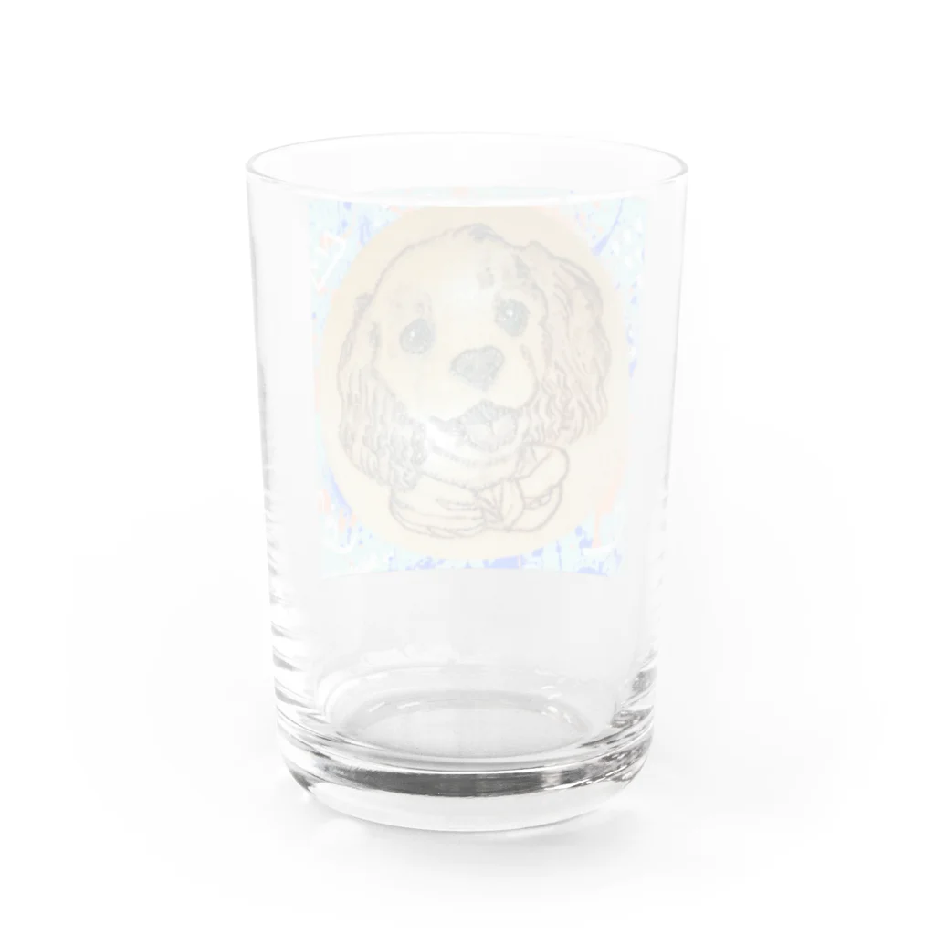 YURITAROORIGINLのAmerican Cocker Spaniel,わるそう坊主のコッカースパニエル Water Glass :back